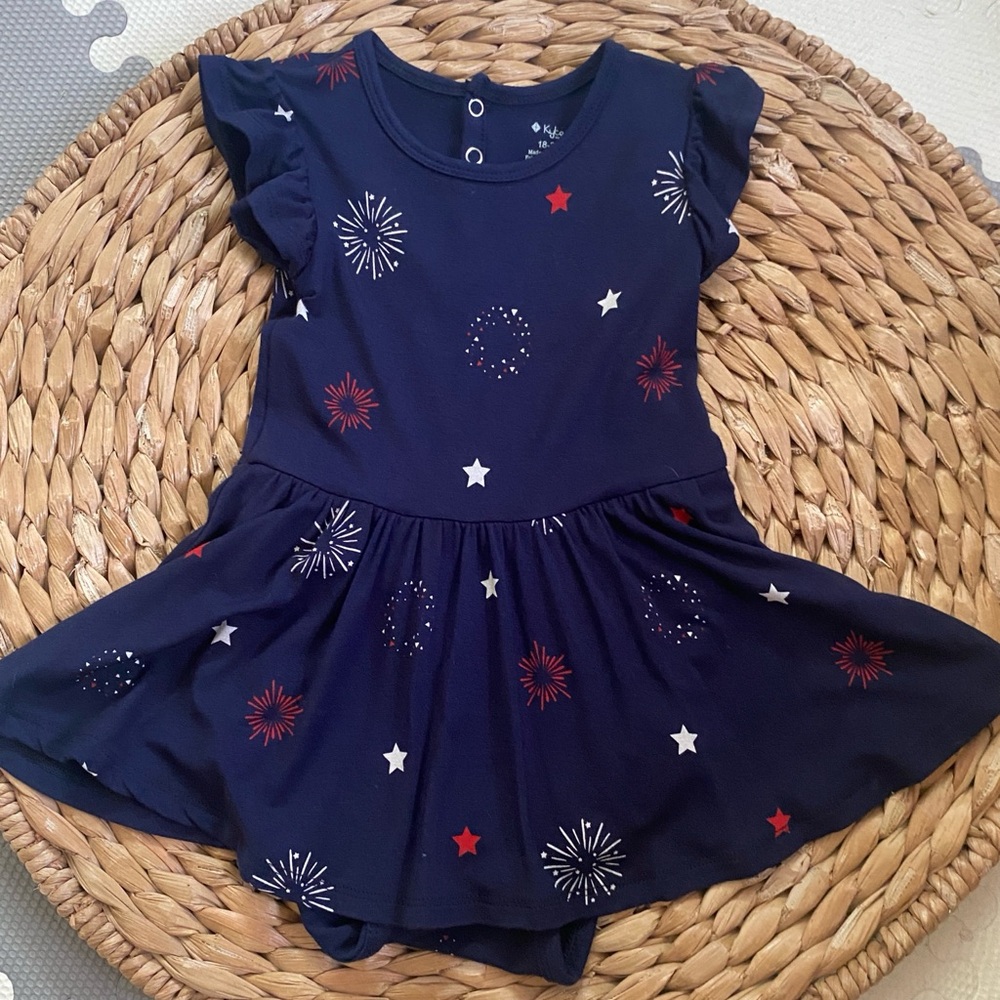 Kyte Baby - Twirl Bodysuit in Fireworks - Size 12-18 Months - RETIRED- July 4th!